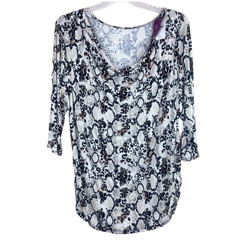 Lane Bryant Plus Size Snakeskin Cowl Neck Top